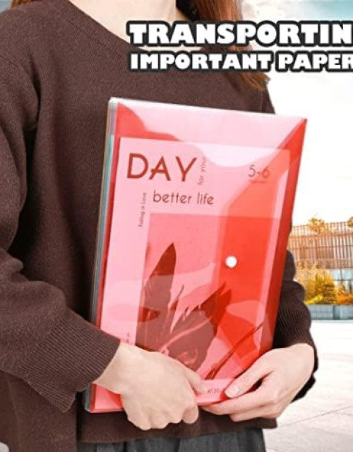A5 Transparent File Folders – 20 Pack, Premium Document Organizer