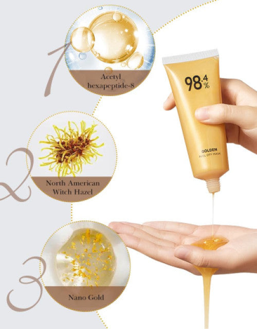Gold Foil Peel-Off Mask Beilingmei Gold Face Mask for wrinkles ( Pack Of 2 )