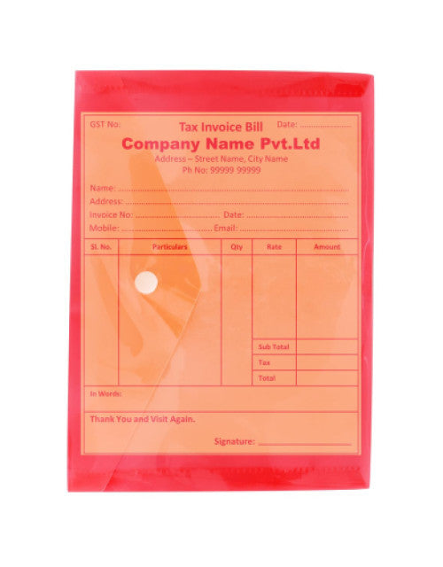 Plastic File Folder for Document Envelope Cover, Home and Office Use - Pack of 20 (Multicolour)