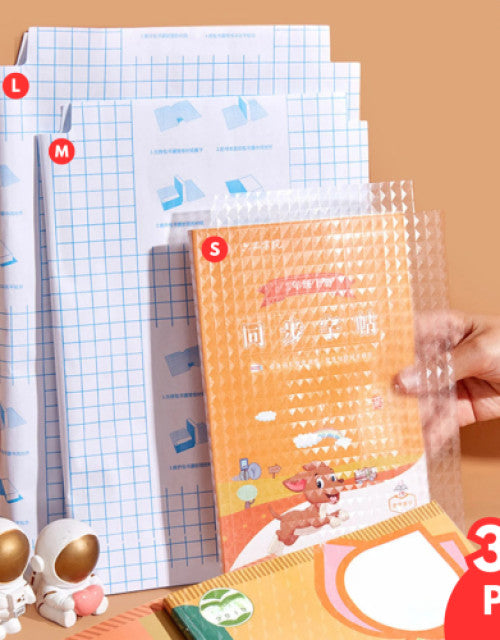 Self-adhesive transparent protective book cover ( Pack of 25 )