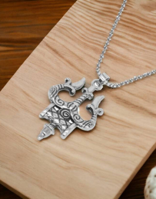 Sterling Silver Stainless Steel Pendant ( Pack oF 1 )